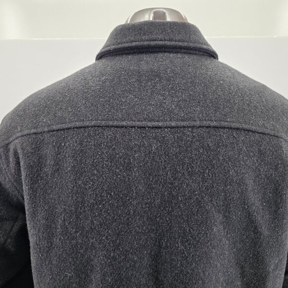 Vintage Polo Ralph Lauren Jacket Mens L Gray Wool Bomber Quilted Lined Full Zip - Picture 4 of 16